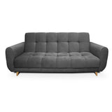 Sofá Cama Archer Gris 210x95cm De 3 Puestos Reclinable con Apoya Brazos