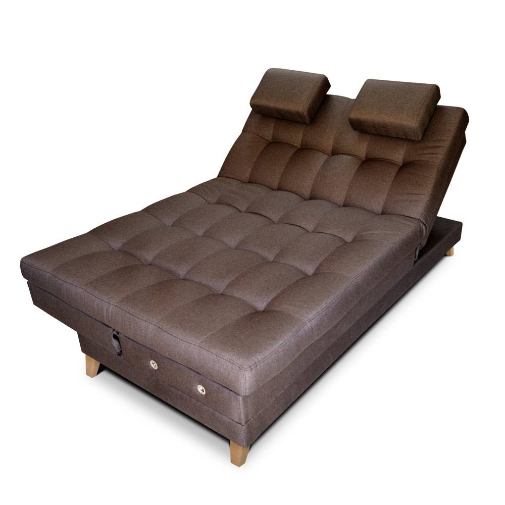Sofá Cama Balmain Cafe 190x95cm De 3 Puestos Reclinable con Apoya Brazos