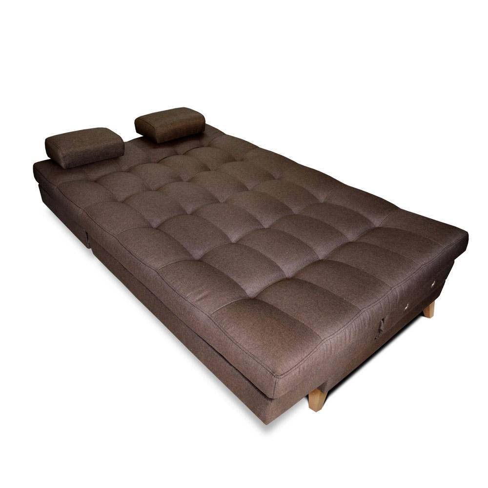 Sofá Cama Balmain Cafe 190x95cm De 3 Puestos Reclinable con Apoya Brazos