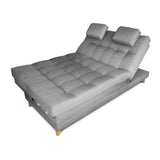 Sofá Cama Balmain Gris 185x95cm De 3 Puestos Reclinable con Apoya Brazos