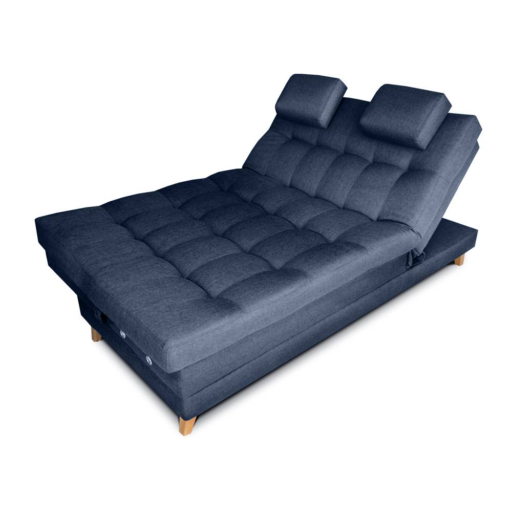 Sofá Cama Balmain Plomo 190x95cm De 3 Puestos Reclinable con Apoya Brazos
