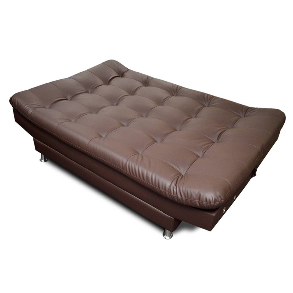 Sofá Cama Carvallo Cafe 185x95cm De 3 Puestos Reclinable con Apoya Brazos
