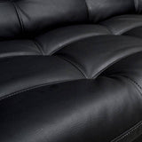 Sofá Cama Carvallo Negro 185x100cm De 3 Puestos Reclinable con Apoya Brazos