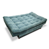 Sofá Cama Carvallo Azul 185x100cm De 3 Puestos Reclinable con Apoya Brazos