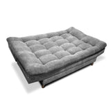 Sofá Cama Carvallo Gris 185x95cm De 3 Puestos Reclinable sin Apoya Brazos