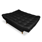 Sofá Cama Carvallo Negro 185x95cm De 3 Puestos Reclinable con Apoya Brazos