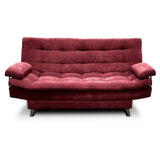 Sofá Cama Carvallo Vinotinto 185x100cm De 3 Puestos Reclinable sin Apoya Brazos