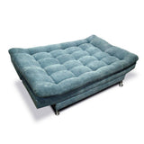 Sofá Cama Carvallo Azul 185x90cm De 3 Puestos Reclinable sin Apoya Brazos