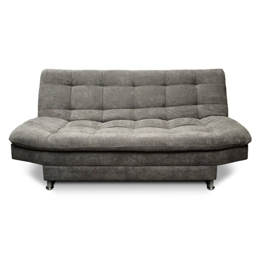 Sofá Cama Carvallo Gris 185x90cm De 3 Puestos Reclinable sin Apoya Brazos