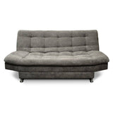 Sofá Cama Carvallo Gris 185x90cm De 3 Puestos Reclinable sin Apoya Brazos