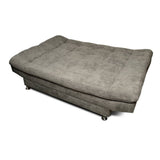 Sofá Cama Carvallo Gris 185x90cm De 3 Puestos Reclinable sin Apoya Brazos