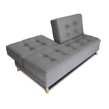 Sofá Cama Cavalli Gris 180x90cm De 3 Puestos Reclinable sin Apoya Brazos