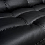 Sofá Cama Carvallo Negro 185x95cm De 3 Puestos Reclinable sin Apoya Brazos