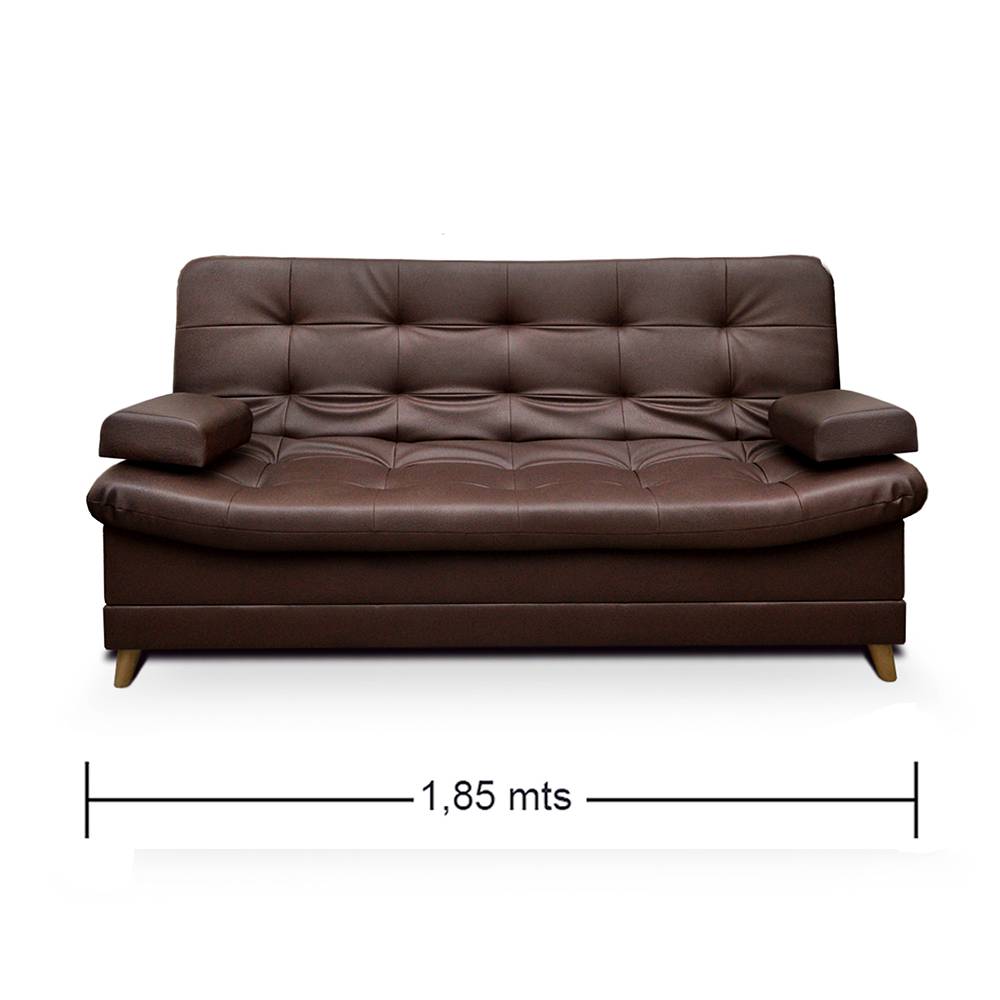 Sofá Cama Dolce Cafe 185x95cm De 3 Puestos Reclinable sin Apoya Brazos