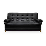 Sofá Cama Dolce Negro 185x95cm De 3 Puestos Reclinable con Apoya Brazos