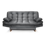 Sofá Cama Fendik Gris 185x90cm De 3 Puestos Reclinable sin Apoya Brazos