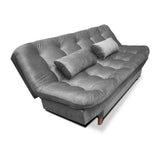 Sofá Cama Fendik Gris 185x90cm De 3 Puestos Reclinable sin Apoya Brazos