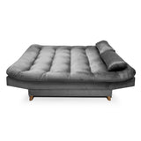 Sofá Cama Fendik Gris 185x90cm De 3 Puestos Reclinable sin Apoya Brazos