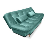 Sofá Cama Fendik Turquesa 185x95cm De 3 Puestos Reclinable con Apoya Brazos