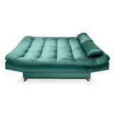 Sofá Cama Fendik Turquesa 185x95cm De 3 Puestos Reclinable con Apoya Brazos