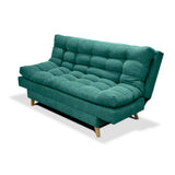 Sofá Cama Gabana Turquesa 180x90cm De 3 Puestos Reclinable sin Apoya Brazos