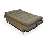 Sofá Cama Gabana Camel 180x95cm De 3 Puestos Reclinable sin Apoya Brazos