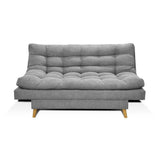 Sofá Cama Gabana Gris 180x95cm De 3 Puestos Reclinable sin Apoya Brazos