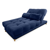 Sofá Cama Martins Azul 190x90cm De 3 Puestos Reclinable con Apoya Brazos