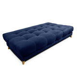 Sofá Cama Martins Azul 190x90cm De 3 Puestos Reclinable con Apoya Brazos
