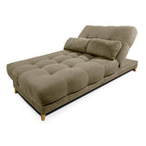 Sofá Cama Martins Camel 190x90cm De 3 Puestos Reclinable con Apoya Brazos