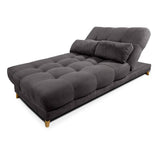 Sofá Cama Martins Gris 190x90cm De 3 Puestos Reclinable con Apoya Brazos