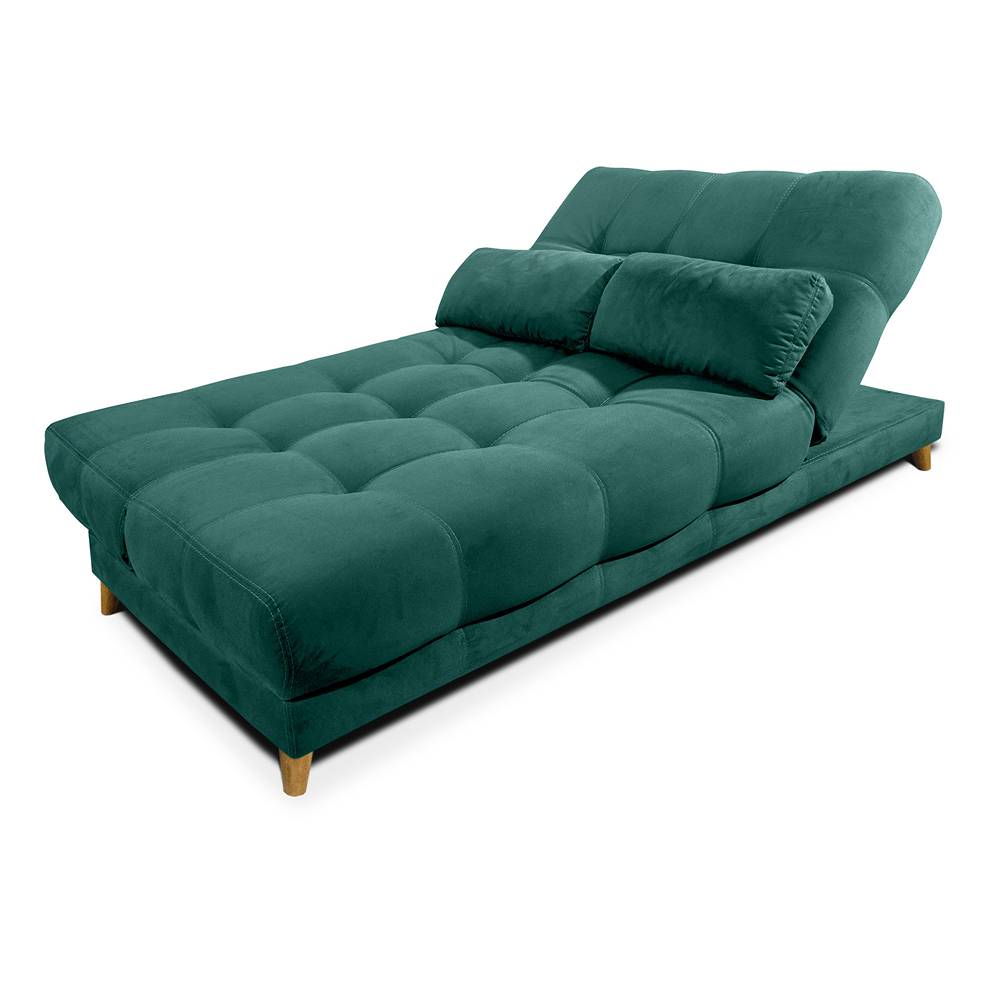 Sofá Cama Martins Turquesa 190x90cm De 3 Puestos Reclinable con Apoya Brazos