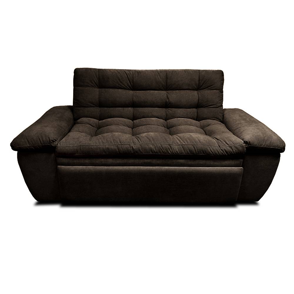 Sofá Cama Mirano Cafe 190x95cm De 3 Puestos Reclinable con Apoya Brazos