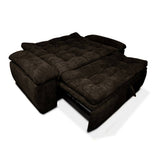 Sofá Cama Mirano Cafe 190x95cm De 3 Puestos Reclinable con Apoya Brazos