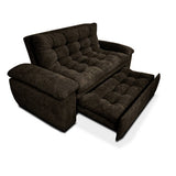 Sofá Cama Mirano Cafe 190x95cm De 3 Puestos Reclinable con Apoya Brazos