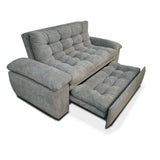 Sofá Cama Mirano Gris 190x95cm De 3 Puestos Reclinable con Apoya Brazos