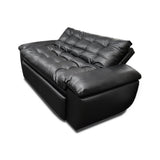 Sofá Cama Mirano Negro 190x95cm De 3 Puestos Reclinable con Apoya Brazos