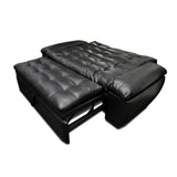 Sofá Cama Mirano Negro 190x95cm De 3 Puestos Reclinable con Apoya Brazos