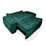 Sofá Cama Mirano Turquesa 190x95cm De 3 Puestos Reclinable con Apoya Brazos