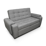 Sofá Cama Vignelli Gris 185x85cm De 3 Puestos Reclinable con Apoya Brazos