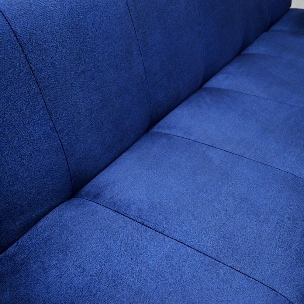 Sofá Cama Sabath Azul 180x81cm De 3 Puestos Reclinable sin Apoya Brazos