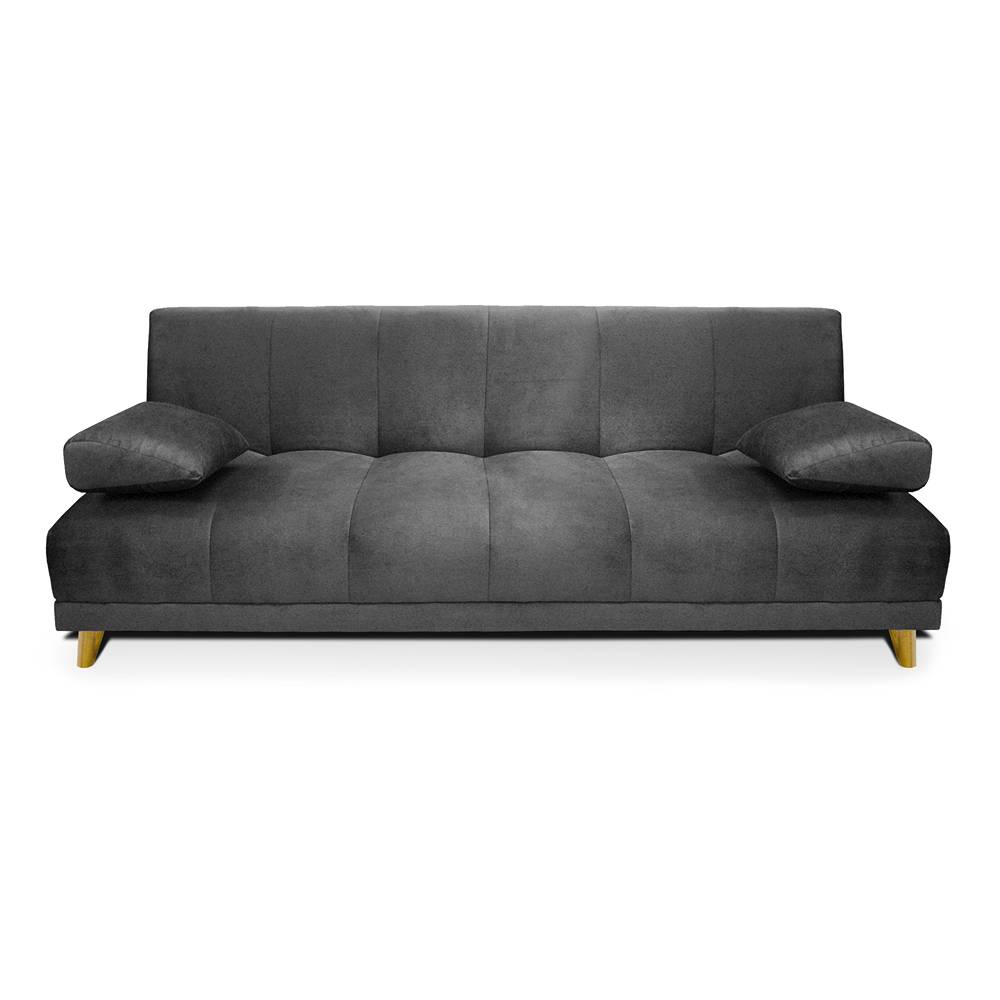 Sofá Cama Sabath Gris 180x81cm De 3 Puestos Reclinable sin Apoya Brazos