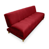 Sofá Cama Sabath Rojo 180x81cm De 3 Puestos Reclinable sin Apoya Brazos