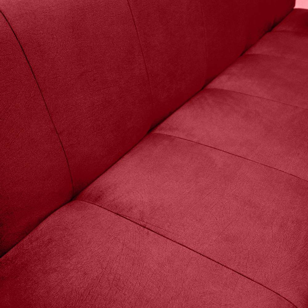 Sofá Cama Sabath Rojo 180x81cm De 3 Puestos Reclinable sin Apoya Brazos