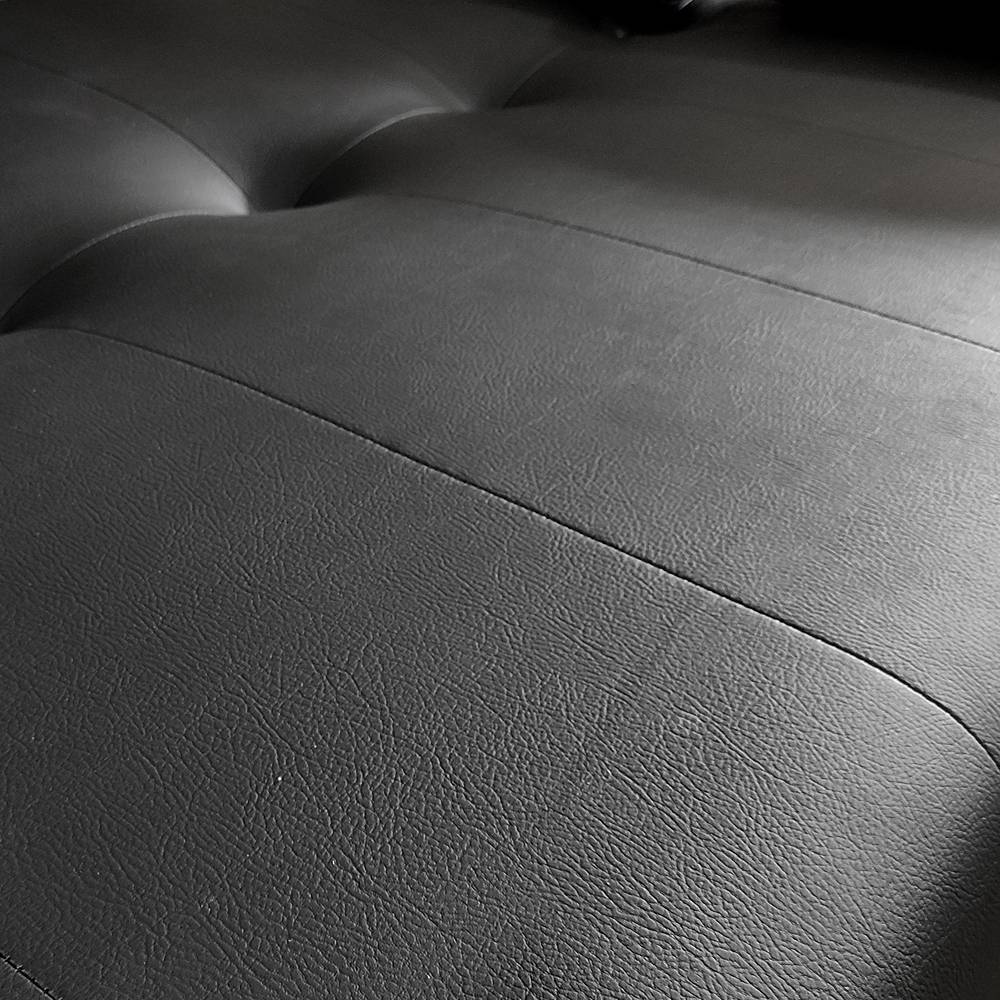 Sofá Cama Sabath Negro 180x81cm De 3 Puestos Reclinable sin Apoya Brazos