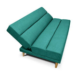 Sofá Cama Souza Turquesa 180x85cm De 3 Puestos Reclinable sin Apoya Brazos