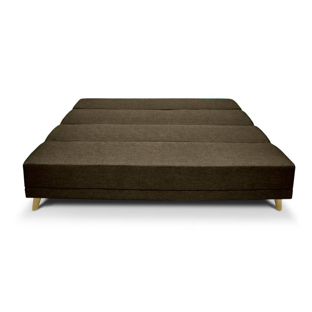 Sofá Cama Souza Cafe 180x85cm De 3 Puestos Reclinable sin Apoya Brazos
