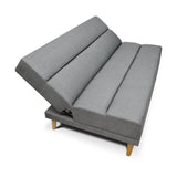 Sofá Cama Souza Gris 180x85cm De 3 Puestos Reclinable sin Apoya Brazos