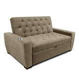 Sofá Cama Vicenzo Camel 150x86cm De 3 Puestos Reclinable con Apoya Brazos