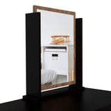 Tocador Kaia Wengue 100x126.7cm con Cuatro Cajones y con Espejo - Tocadores | Bylmo